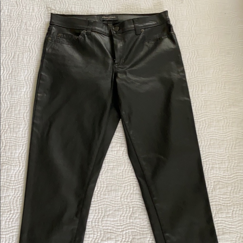 Banana Republic Black Coated Skinny Jeans